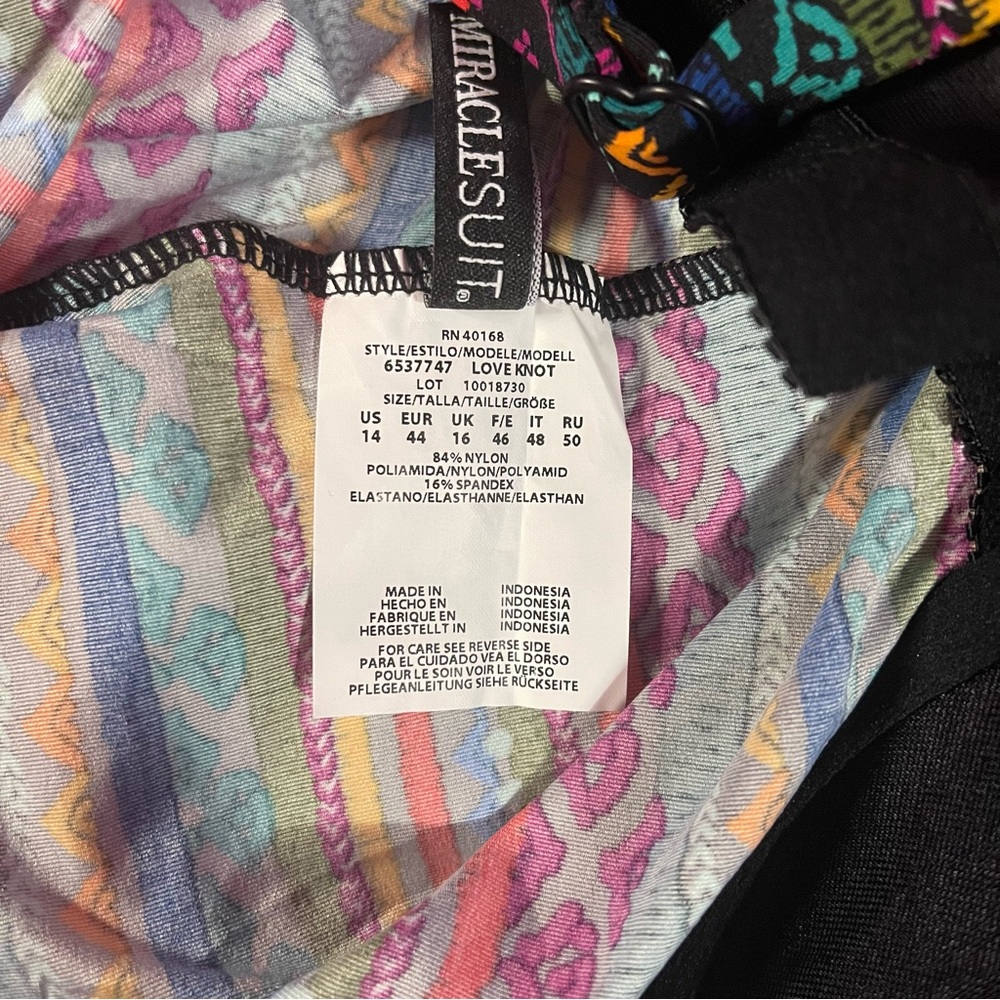 Miraclesuit‎ Raya De Sol Tankini Top Women’s 14 NWT Underwire Control NWT - Picture 13 of 13